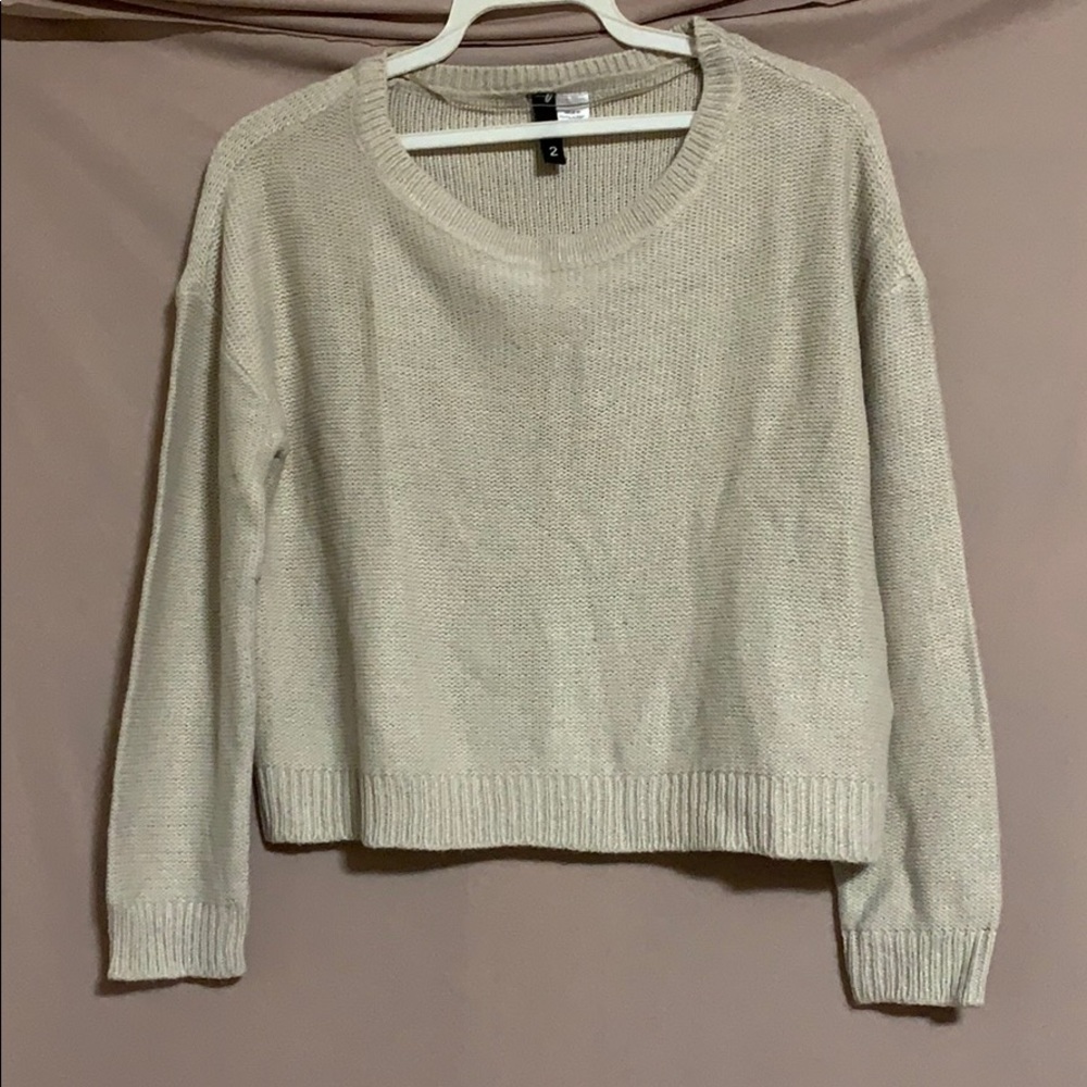Cream Knit Crop Top